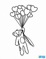 Heart Bunch Balloons Coloring Pages Color Print Hellokids Valentine sketch template