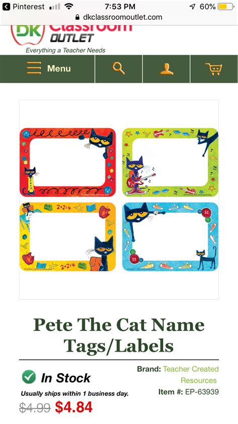 pete  cat  tags  printable web     groovy