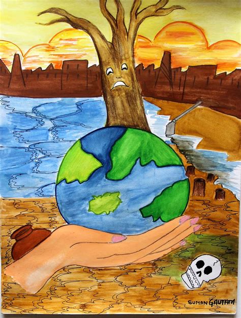 poster making  save environment