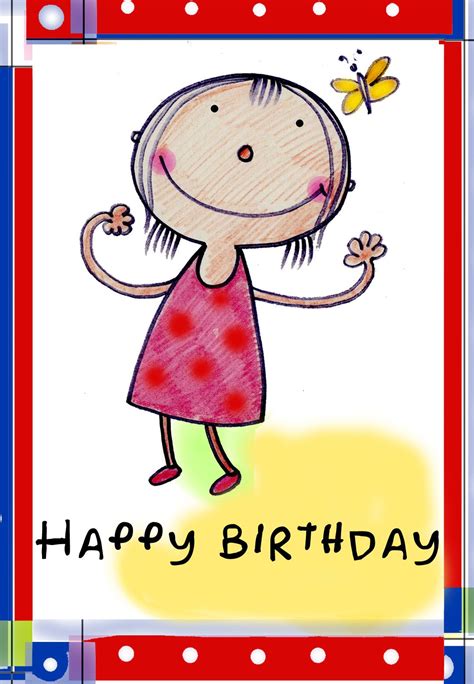 printable birthday girl greeting card happy birthday cards