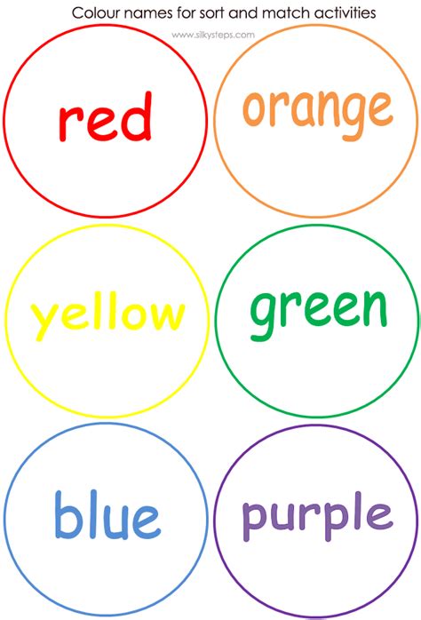 learning colors printables  web  printable coloring pages