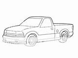 S10 Chevy Coloring Drawing Truck Pages Custom Vector Template sketch template