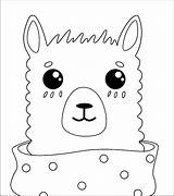 Llama Coloring Pages Printable Head Wonder Unicorn sketch template