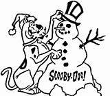 Scooby Doo Coloring Christmas Pages Printable Getcolorings Color sketch template