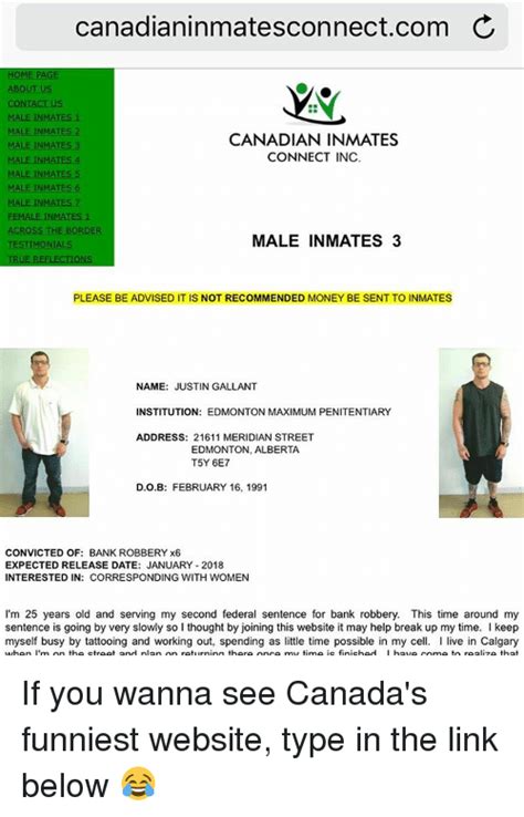 canadianinmatesconnectcom c home page male inmates male