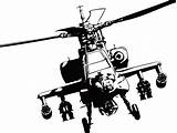 Helicopter Apache Drawing Silhouette Getdrawings sketch template