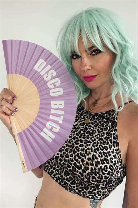 Sale Disco Bitch Fan By Disco Leopard Lilac White Text Is A Perfect