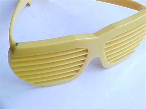 80s yellow glasses punk cool slot shades