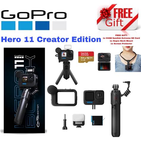 gopro hero  creator edition hero  accessories bundle standalones international warranty
