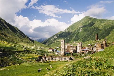 panoramica del paese della georgia