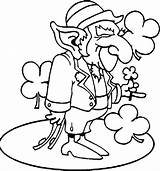 Leprechaun Outline Cliparts Cartoon Clipart Coloring Pages Library sketch template