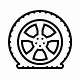 Tire Flat Drawing Icon Getdrawings sketch template