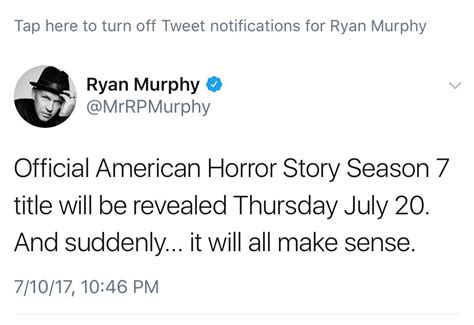 official season  title   revealed july  ramericanhorrorstory