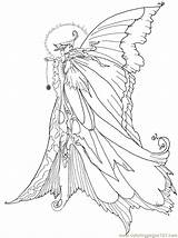Coloring Pages Fairy Beautiful Fairies Library Clipart sketch template