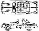 1963 Datsun Fairlady 1500 Blueprintbox Close sketch template