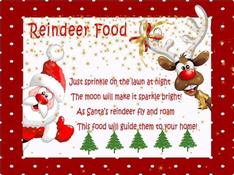 printable reindeer food label instant   sizes etsy