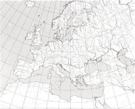 slepa mapa evropy vodstvo mapa