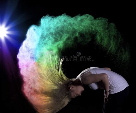 colour powder photo shoot stock photo image