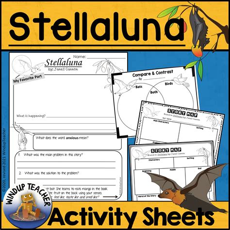 stellaluna activity sheets print   classful