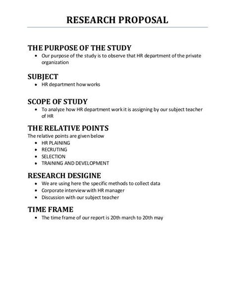 research plan  research proposal research proposal