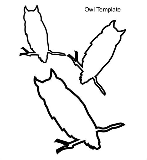 owl shape template    crafts coloring documents