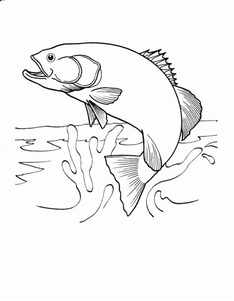 fish template coloring home