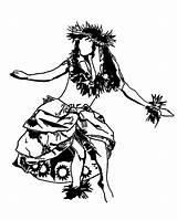 Hula Lei Dancers Dancer Clipartmag Coloringsky Tattoosandmorre sketch template