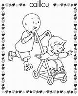 Caillou Coloring Pages Printable Birthday sketch template