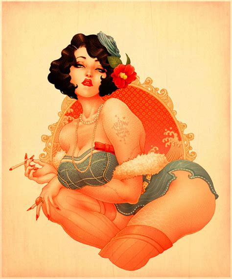 the beautiful pin up artworks by oneq crispme