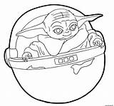 Yoda Vaisseau Spatial Mandalorian Kleurplaat Grogu Colorear Nave Spaceship Bebe Geplaatst Kleurplaten Espacial Astronave Kinderfilmpjes Buggy Imprimé Naves sketch template