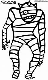 Mummy Coloring Pages Scary sketch template