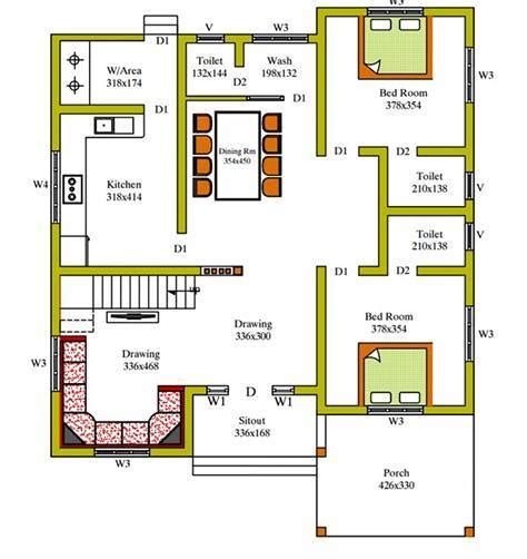 simple  bedroom house plans kerala