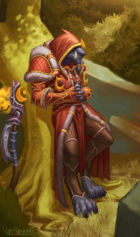 Worgen Druid By Vanharmontt World Of Warcraft Characters