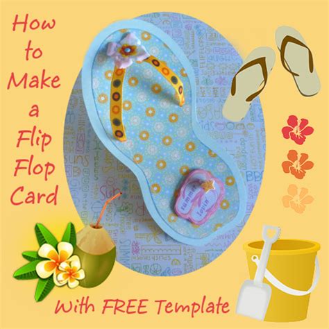 flip flop card  template holidappy