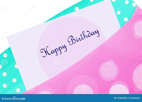 happy birthday card  envelope stock image image  mail dots