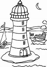 Lighthouse Coloring Pages Printable Maine Carolina North Drawings Moon Easy Drawing Simple Colouring Color House Sheets Getdrawings Print Line Kids sketch template