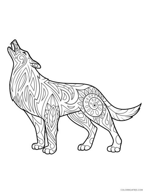 adult wolf coloring page wolf  adults  printable
