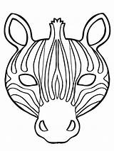 Animal Mask Coloring Pages Masks Getdrawings sketch template