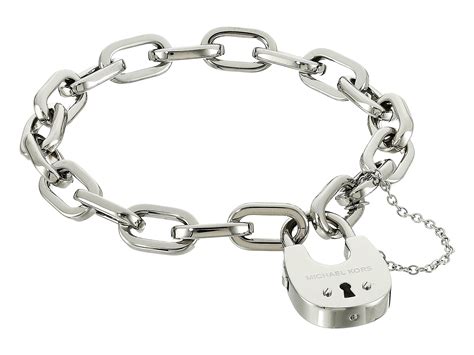 Lyst Michael Kors Padlock Bracelet Link Bracelet In Metallic