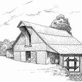 Barn Drawing Drawings Barns Hole Door Appalachian Memories Coloring Pages Quilting Beth Dix Embroidery Adult Goose Tracks sketch template