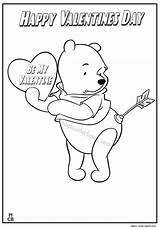 Valentines Pages Coloring Pooh Winnie Color Getcolorings Printable Print sketch template
