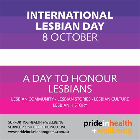International Lesbian Day Pride In Health Wellbeing