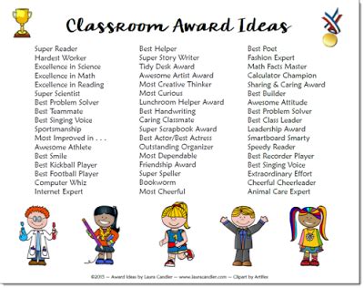 classroom awards  kids feel special classroom awards