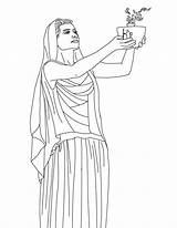 Hestia Goddesses Mythology Netart Pagan sketch template