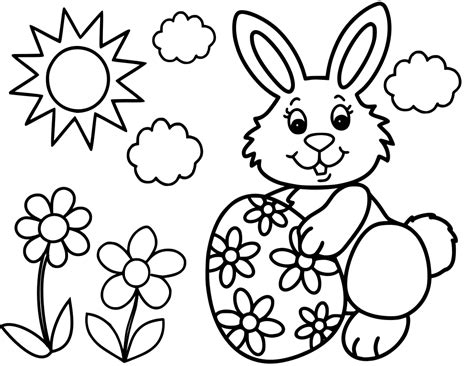 grade  printable full size easter bunny coloring pages
