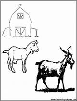 Coloring Barnyard Goat Fun sketch template