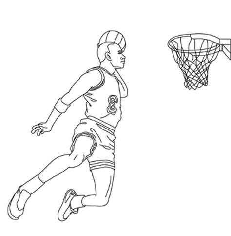 coloring pages basketball players coloring home