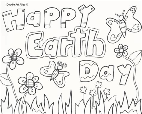happy earth coloring page