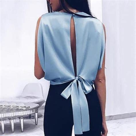 cocktail paper pattern blouse   fashion backless blouse backless bodycon dresses