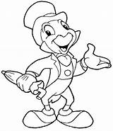 Cricket Jiminy Coloring Pages Disney Drawing Character Drawings Cartoon Coloringpagesfortoddlers Pinocchio Kids Book Children Printable Christmas Målarbok Color Choose Board sketch template